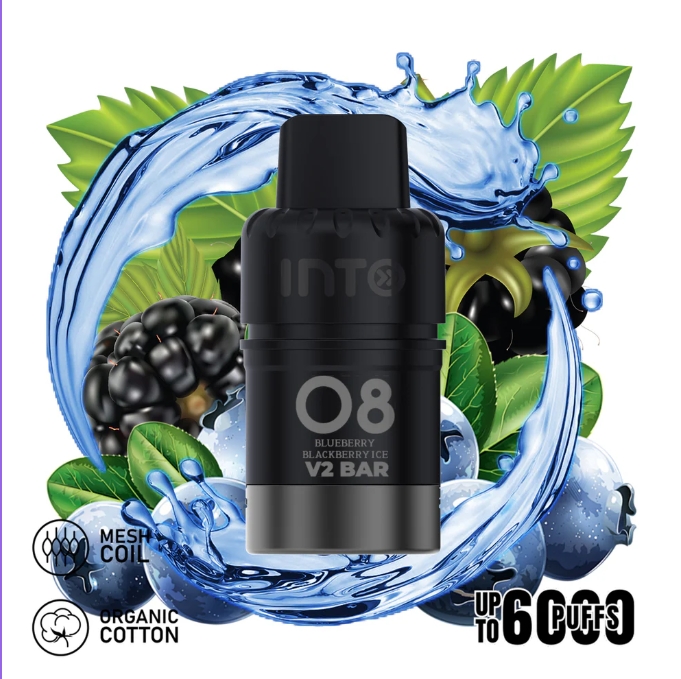 INTO V2 (Compatible IGET Bar Plus) Blueberry Blackberry Ice (Pod Only No Battery)